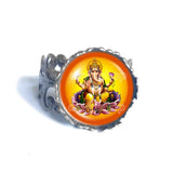 Ganesh Ganesha Ring Hindu Gods Goddesses Om Charm Fashion Jewelry Sign
