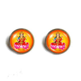 Lakshmi Ear Cuff Stud Earring Hindu Gods Goddesses Om Charm Fashion Jewelry Sign