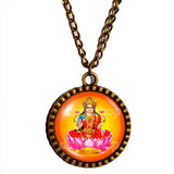 Lakshmi Necklace Hindu Gods Goddesses Pendant Om Charm Fashion Jewelry Sign