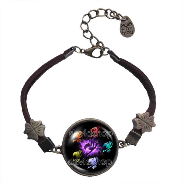 Fairy Tail Bracelet Symbol Guild Marks Fashion Jewelry Cosplay Purple Wing Bird