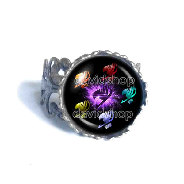 Fairy Tail Ring Guild Marks Fashion Jewelry Cosplay Purple Wing Bird Erza Lucy Grey Wendy Natsu Dragneel