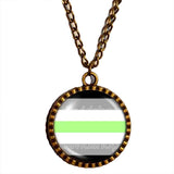 Agender Pride Necklace Photo Pendant Fashion Jewelry Flag Cosplay