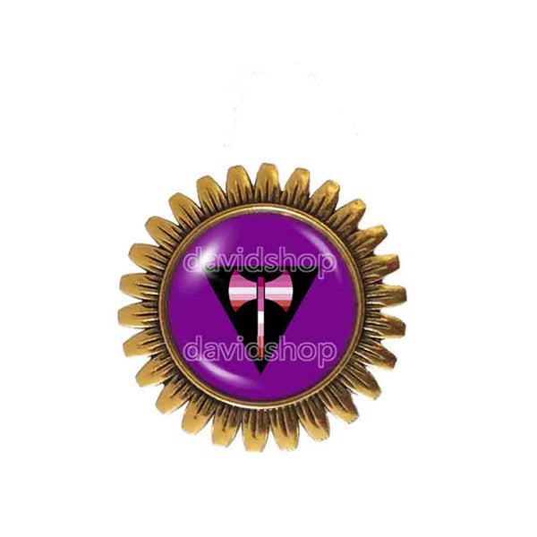 Labrys Lesbian Pride Brooch Badge Pin LGBT Flag Cute Gift Cosplay Fashion Jewelry