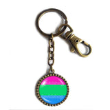 Polisexual Pride Keychain Key Chain Key Ring Cute Keyring Car Flag Cosplay