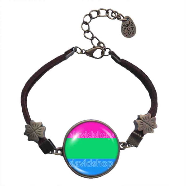 Polisexual Pride Bracelet Symbol Flag Fashion Jewelry Cosplay