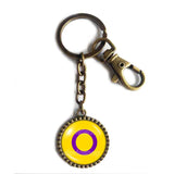 Intersex Pride Keychain Key Chain Key Ring Cute Keyring Car Flag Cosplay