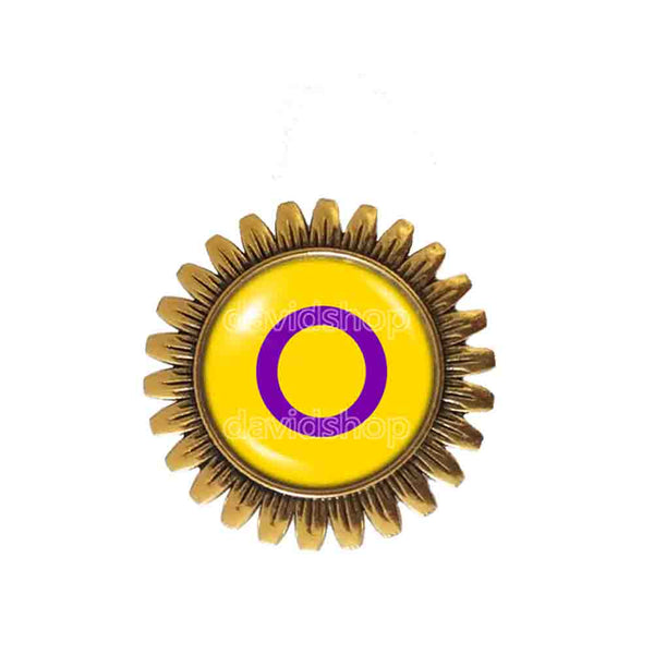 Intersex Pride Brooch Badge Pin Flag Cute Gift Fashion Jewelry Cosplay
