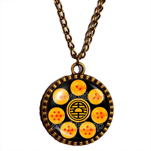 Turtle World King Descendant Martial Artist logo Goku Dragon Ball Z Star Necklace Pendant Jewelry Cosplay