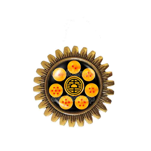 Turtle World King Descendant Martial Artist logo Goku Symbol Dragon Ball Z Star Brooch Badge Pin Fashion Jewelry Cosplay
