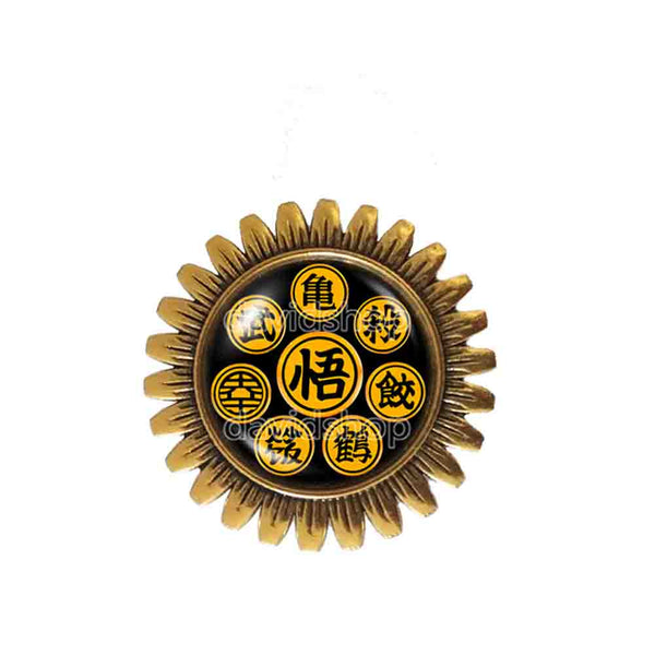 Turtle World King Goku Symbol Dragon Ball Z Brooch Badge Pin Photo Art Fashion Jewelry Cosplay