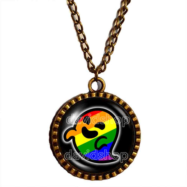 Gaysper Necklace Pendant Gay Pride Rainbow Flag Fashion Jewelry Cute LGBT LGBTQ Sign