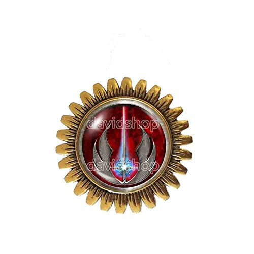 Jedi Order Brooch Badge Pin Jewelry Symbol Logo Emblem Cosplay