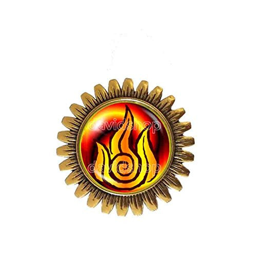Avatar the last Airbender Brooch Badge Pin Fire Elements Nation Legend of Korra
