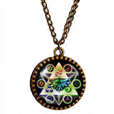 The Legend Of Zelda Triforce Necklace Ocarina of Time Pendant Jewelry Chain Cosplay Element symbol