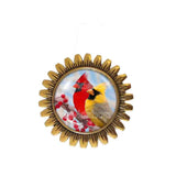 Red Cardinal Brooch Badge Pin Glass Pendant Fashion Jewelry Winter Snowy Cosplay Cute Gift Love Yellow Bird
