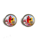 Red Cardinal Ear Cuff Earring Glass Fashion Jewelry Winter Snowy Cosplay Cute Gift Love Yellow Bird