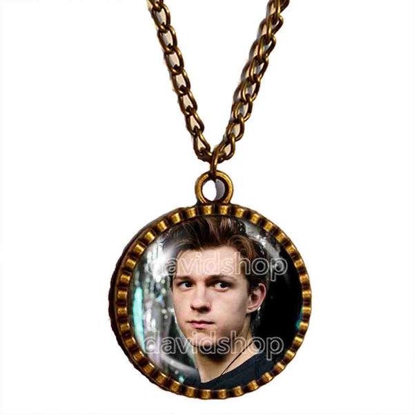 Tom Holland Necklace Glass Pendant Fashion Jewelry Cosplay