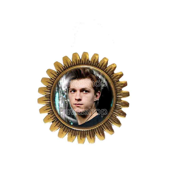 Tom Holland Brooch Badge Pin Glass Pendant Fashion Jewelry Cosplay