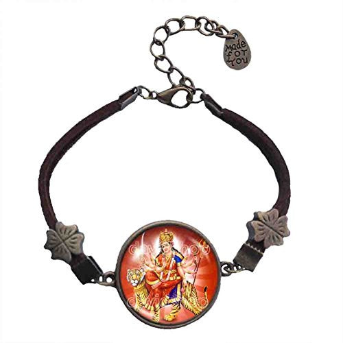 Devi Durga Shakti Maa Bracelet Hindu Gods Goddesses Pendant Fashion Jewelry