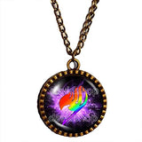Fairy Tail Guild Symbol Necklace Logo Mark Pendant Rainbow Wing Natsu Dragneel
