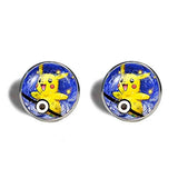 Pokemon Pikachu Cufflinks Cuff links Anime Fashion Pokeball Jewelry Cosplay Gift Cute Poke ball