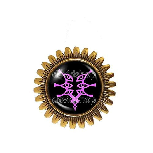 Fire Emblem Grima Brooch Badge Pin Fashion Jewelry Awakening Symbol Cosplay Charm Gift Purple