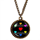 Undertale Necklace Pendant Charm Cosplay Undyne Heart Courage Spirit