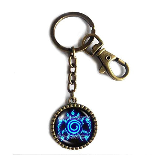 Naruto Seal Keychain Keyring Car Anime Cosplay Symbol Blue