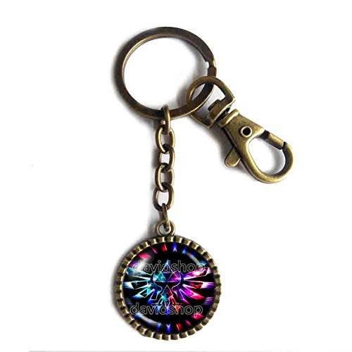 The Legend Of Zelda Triforce Keychain Keyring Ocarina of Time Cosplay Charm Multicolor Cute