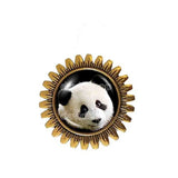 Baby Panda Brooch Badge Pin Black and White Bear Pendant Fashion Jewelry Cute Animal Cosplay
