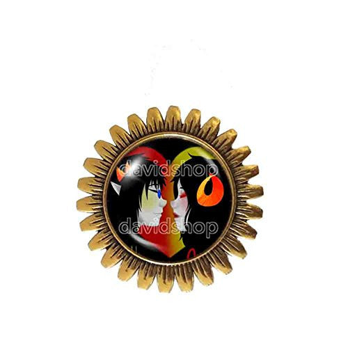 Homestuck Brooch Badge Pin God Mandala Cosplay Fashion Jewelry Sollux Aradia