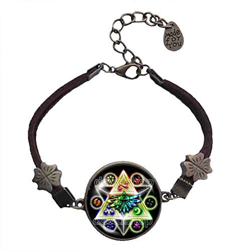 The Legend Of Zelda Triforce Bracelet Ocarina of Time Jewelry Cosplay Element symbol - DDavid'SHOP