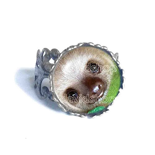Baby Sloth Ring Fashion Pet Jewelry Cosplay Charm Animal Cute Gift
