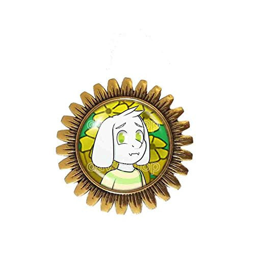 Undertale Asriel Dreemurr Brooch Badge Pin Jewelry Cosplay Cute Gift