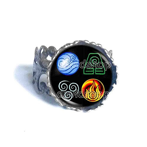 Avatar the last Airbender Ring Elements Nation Jewelry Legend of Korra