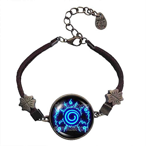 Naruto Seal Bracelet Pendant Fashion Jewelry Anime Cosplay Symbol Blue