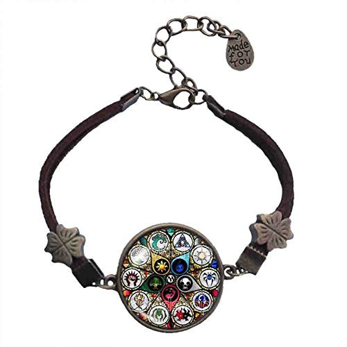 Magic the Gathering Bracelet Symbol Pendant Fashion Jewelry Mana Cute Gift Cosplay MTG Red