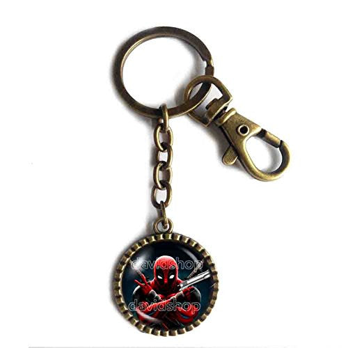 Deadpool Superhero Keychain Cute Keyring Cosplay Symbol