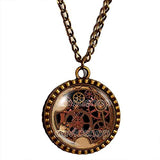 Dr Doctor Who Gallifreyan Necklace Symbol Time Lord Pendant Gear Steampunk I Love You
