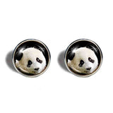 Baby Panda Cufflinks Cuff links Black and White Bear Pendant Fashion Jewelry Cute Animal Cosplay