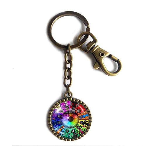 Colorful Eyes Homestuck Keychain Cute Keyring God Mandala