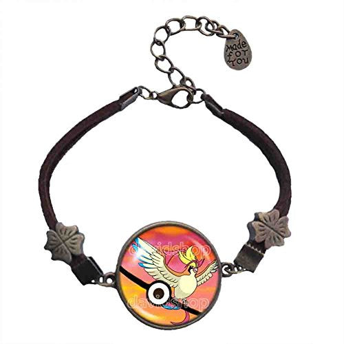 Pokemon Pidgeot Pokeball Bracelet Pidgeotite Mega Stone Pendant Jewelry Cosplay Charm