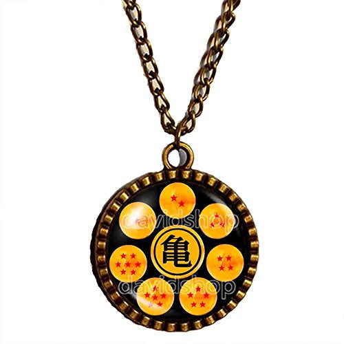 Dragon Ball Z Goku Symbol Necklace Turtle logo Pendant Fashion Jewelry Chain Cosplay
