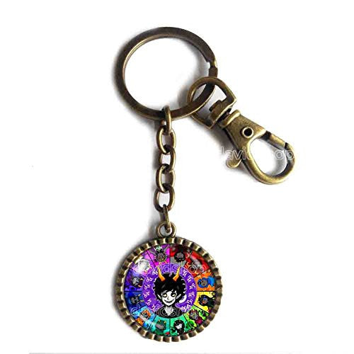 Homestuck Keychain Cute Keyring Key Ring God Mandala Taurus Leo ...