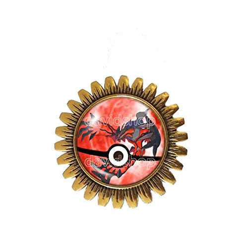 Pokemon Y Yveltal Legendary Brooch Badge Pin Symbol Anime EX Pokeball Pendant Jewelry Cosplay Cute Gift - DDavid'SHOP
