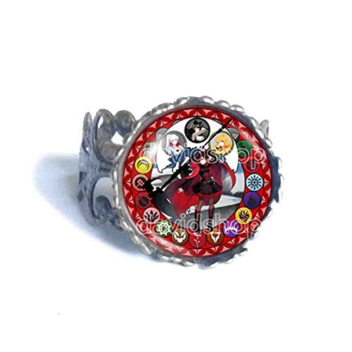 RWBY Ring Anime Symbol Sign Fashion Jewelry Cute Gift Ruby Cosplay