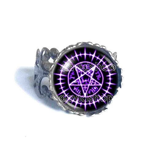 Black Butler Ring Tetragrammaton Anime Ciel Phantomhive Sebastian Seal Pentagram