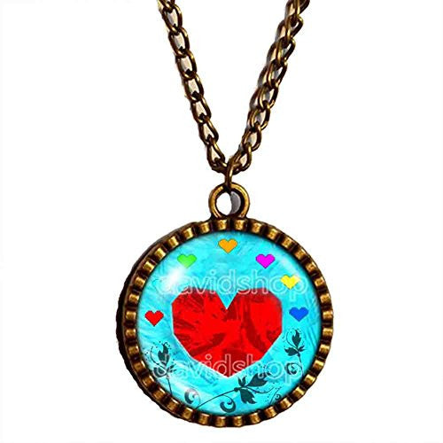 Undertale Necklace Heart Pendant Jewelry Chain Cosplay flower