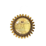 Vitruvian Man Brooch Badge Pin Symbol Picture Art Pendant Fashion Jewelry