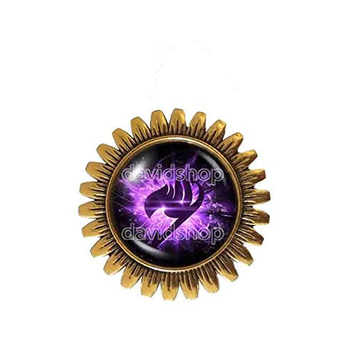 Fairy Tail Guild Marks Brooch Badge Pin Symbol Jewelry Cute Gift Cosplay Purple Wing Natsu Dragneel